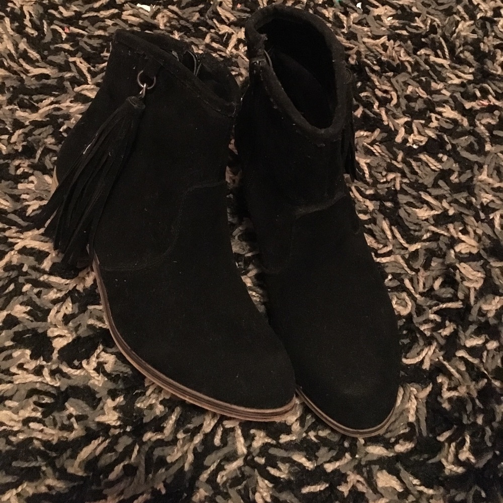 Black Tassle Booties