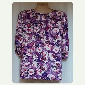 Karen Scott Tops - Laura Scott Woman Floral Button Down Top Size 1X Karen Scott Tops - Laura Scott Woman Floral Button Down Top Size 1X