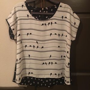 Bird on a wire blouse