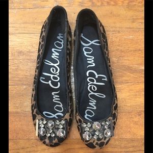 Sam Edelman's Caper Rhinestone Fur Flats