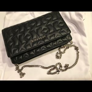New Givenchy Black Pandora Wallet on Chain Bag