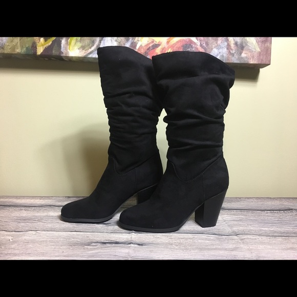 Black Suede Boots - Picture 2 of 6