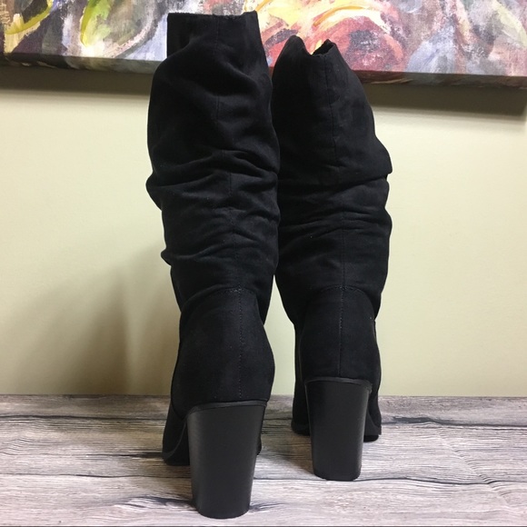 Black Suede Boots - Picture 3 of 6