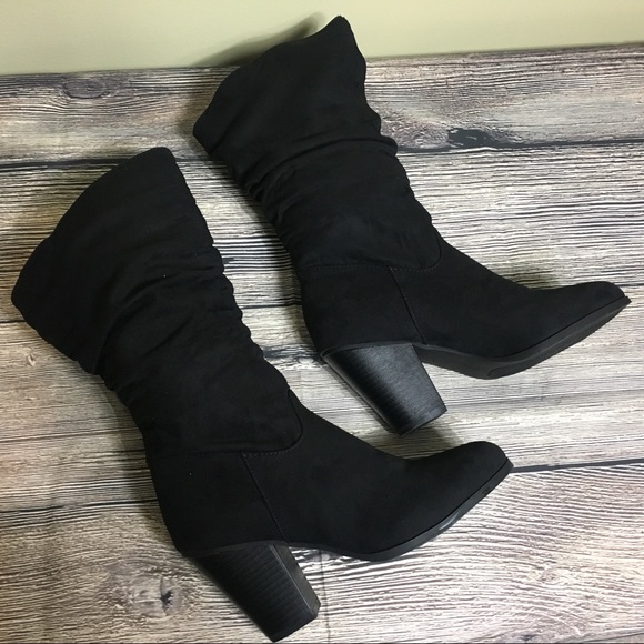 Black Suede Boots - Picture 4 of 6