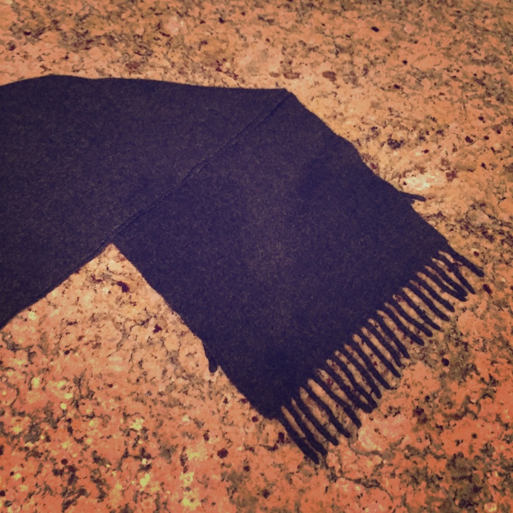 Dark Grey Wool Scarf