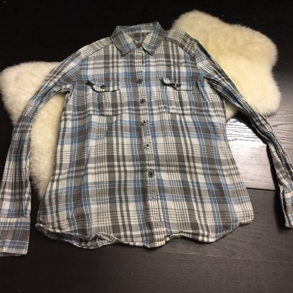 *FIRM! PLAID BUTTON DOWN