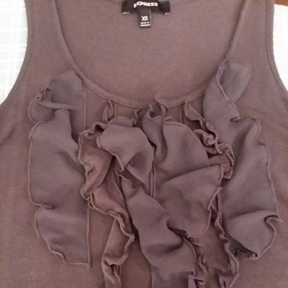 Express ruffled tank top