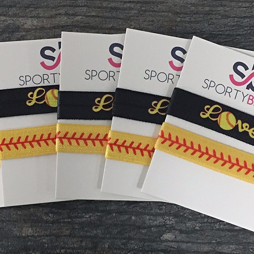 Softball Hair Accessories, Softball Hair Ties