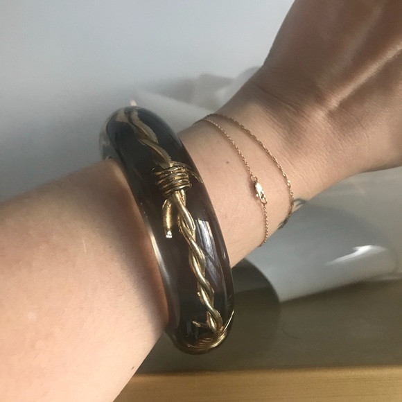 Luc Kieffer Jewelry - Luc Kieffer Barbed Wire Resin Bangle Bracelet Luc Kieffer Jewelry - Luc Kieffer Barbed Wire Resin Bangle Bracelet