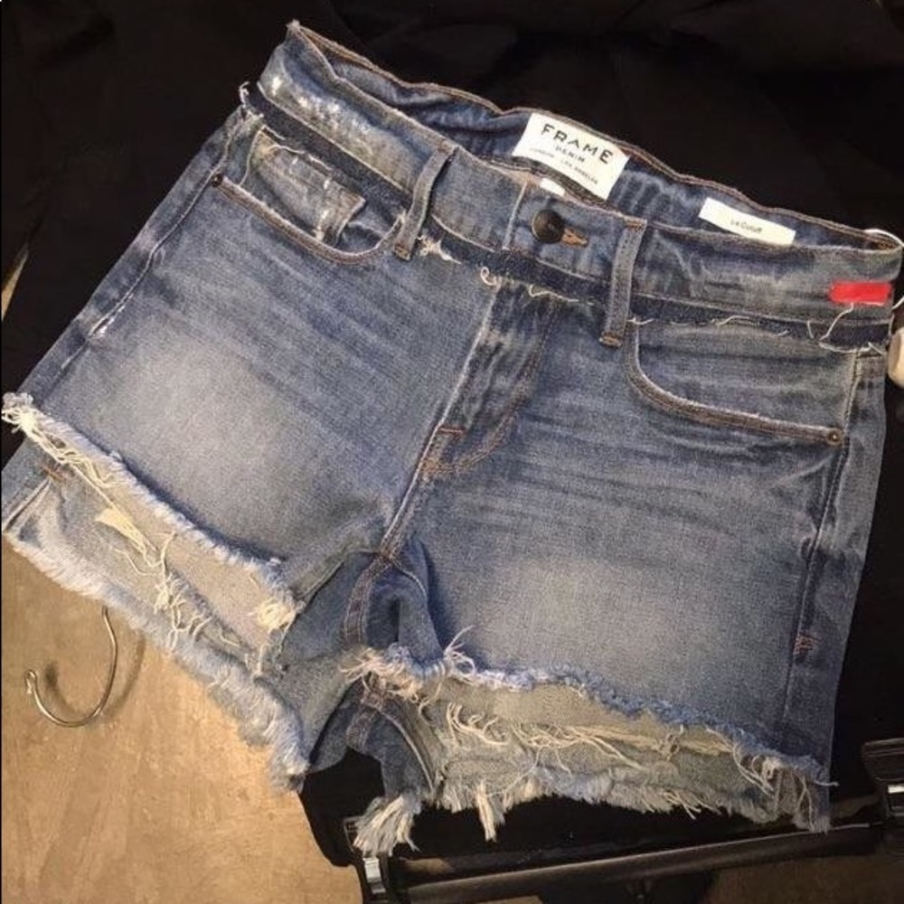 Frame Le Cut Off Jean Shorts Size 24 Fits 25