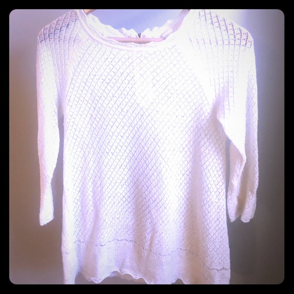 ANTHROPOLOGIE cream sweater M (Moth brand)