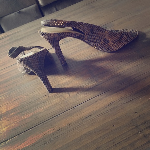 Colin Stuart Shoes - Sexy Snakeskin Peep Toe