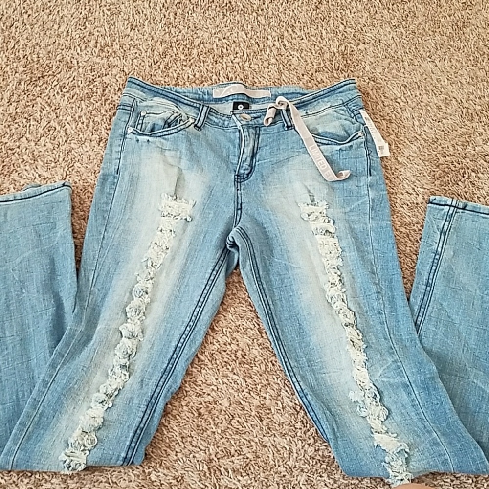 Distressed jeans