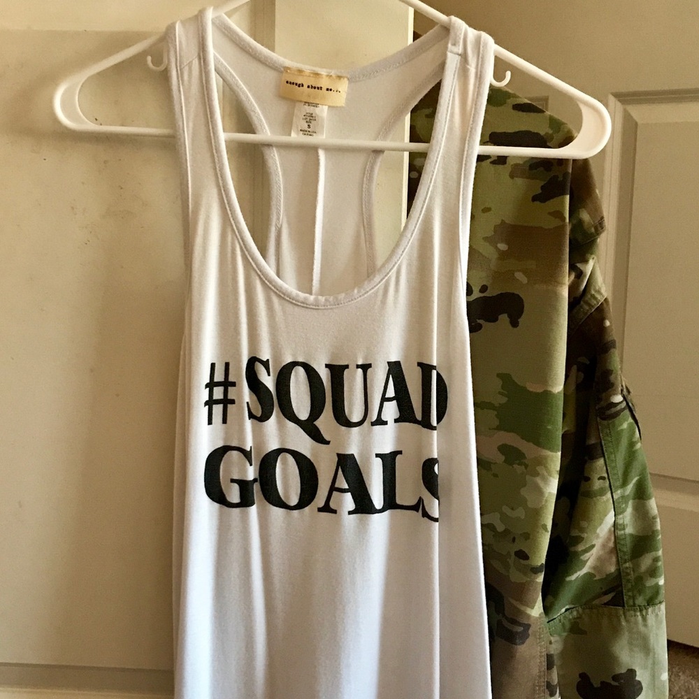 #squadgoals racerback tank