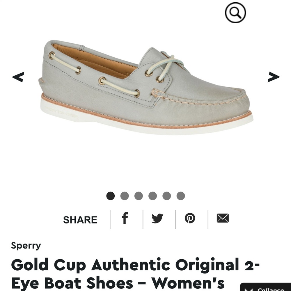 Sperry Boat Shoe Grey size 8