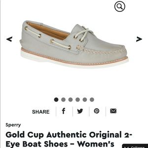Sperry Boat Shoe Grey size 8