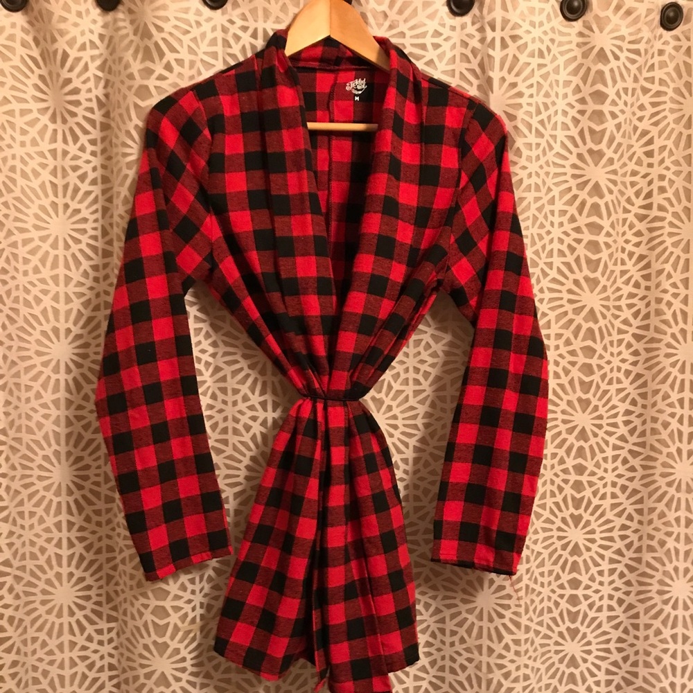 Buffalo Plaid open front cardigan