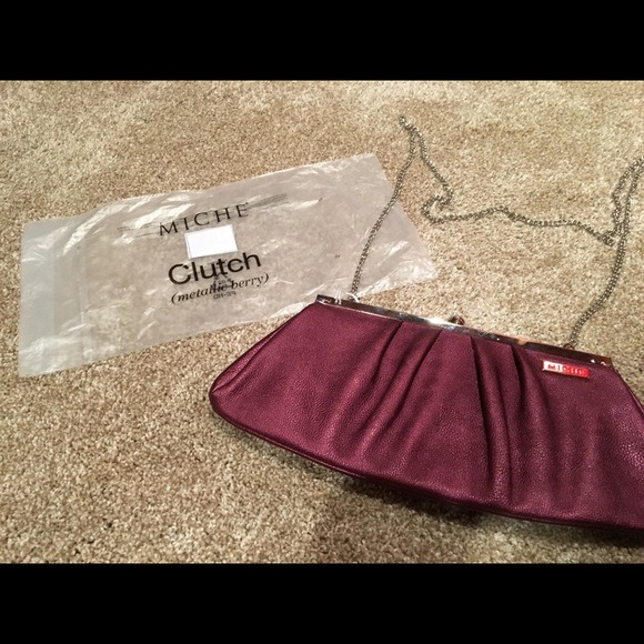 MICHE Metallic Berry Clutch - Picture 2 of 2