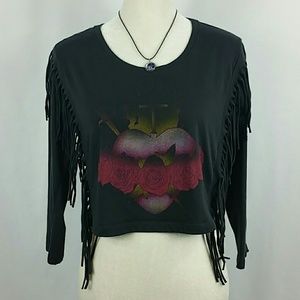 Forever 21 fringe crop top