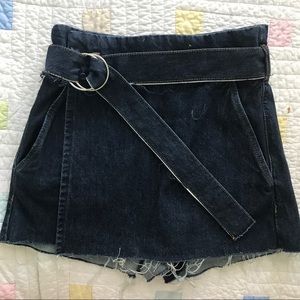 Zara denim skort (raw edge)