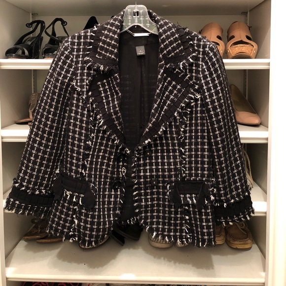 White House Black Market plaid jacket - Picture 1 of 2