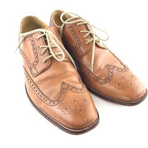 COLE HAAN MEN'S LEATHER WINGTIP OXFORDS