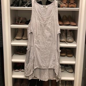 Gray linen dress