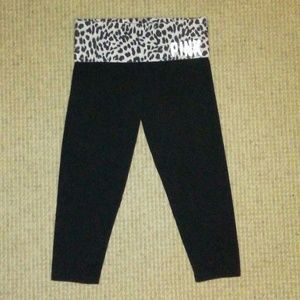 Victoria's Secret PINK Cheetah Print Cropped Yogas