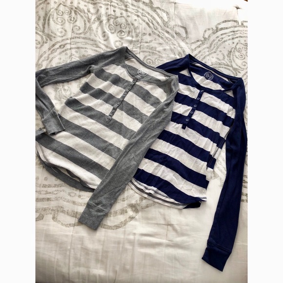 2 long sleeve ribbed tops - Picture 1 of 3