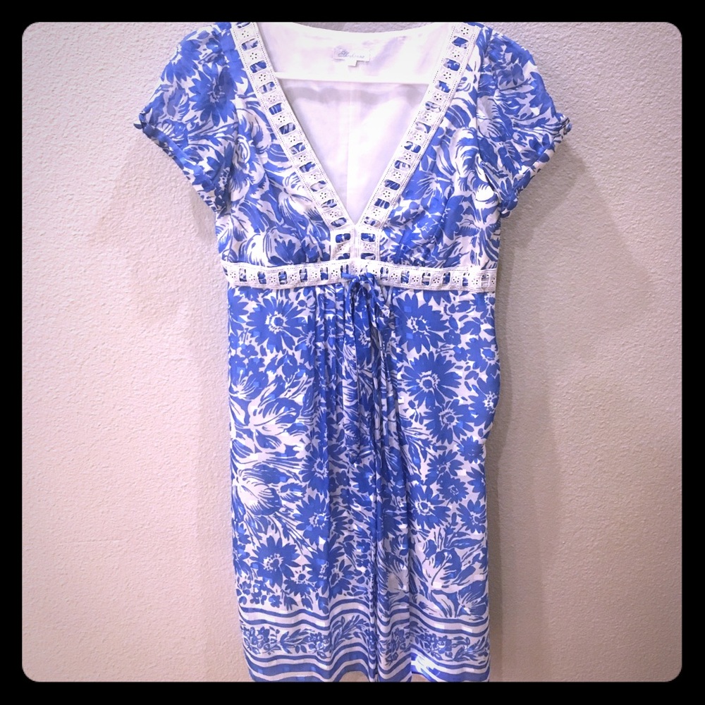 Blue floral Shoshanna dress