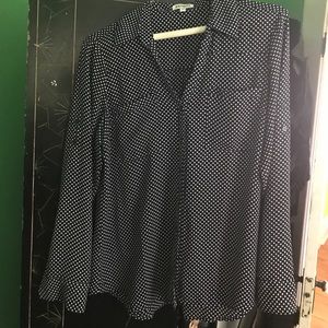 Express polka dot blouse