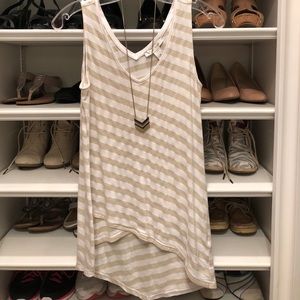 White House Black Market gold and white top