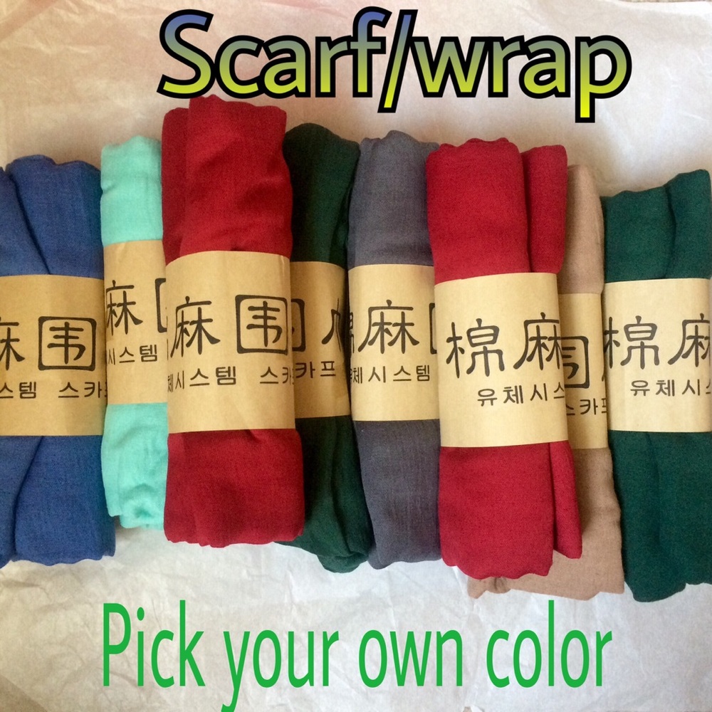 2/15$ New long scarf wrap -pick your own color - Picture 1 of 8