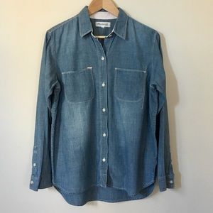 Madewell "Perfect Chambray Shirt" in wilder wash