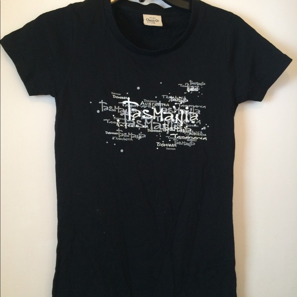 T-shirt Black Classic Oz Australia Size 8 Small - Picture 2 of 5