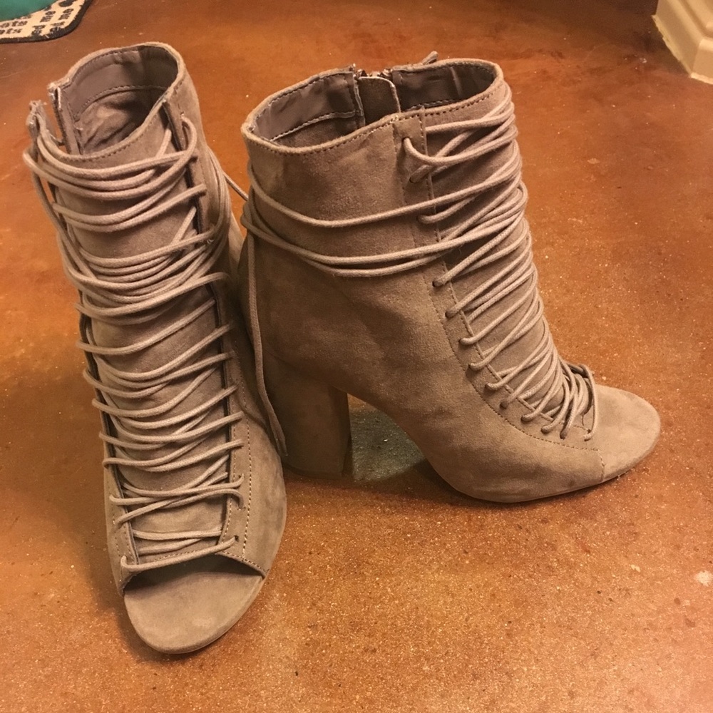 Lace up wedges