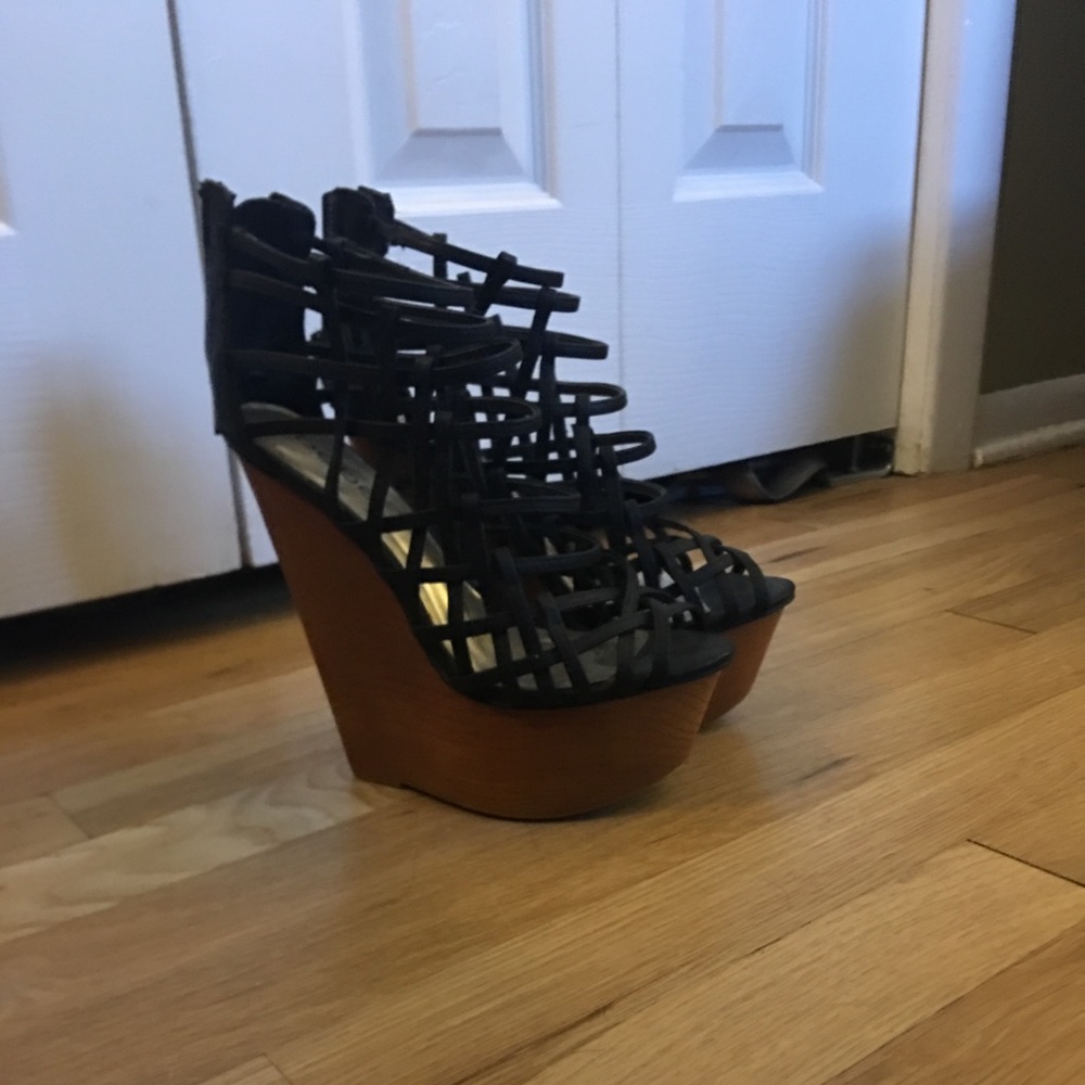 Strappy wedges