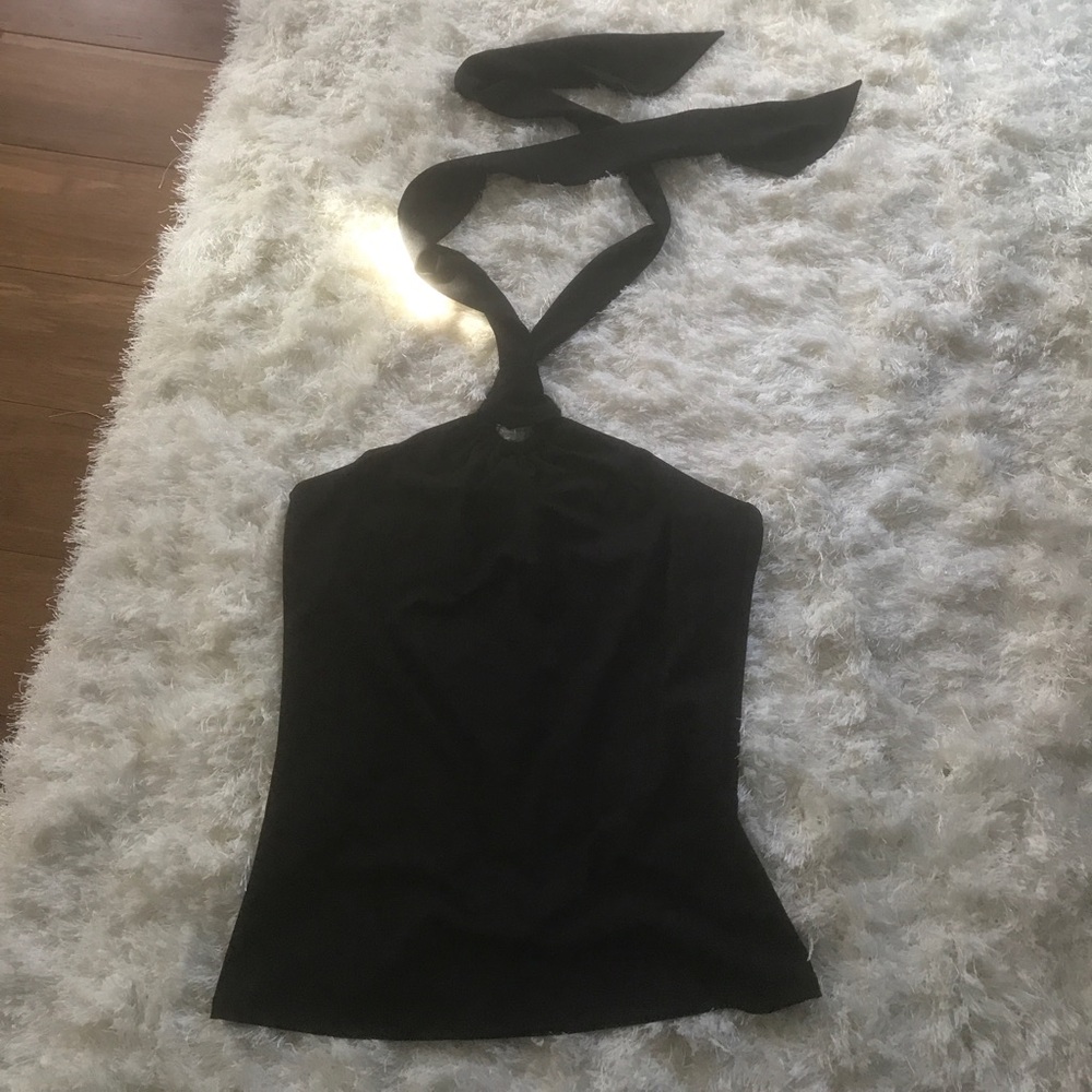 Michael by Michael Kors black halter top