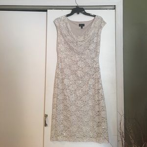 Beige sparkle dress