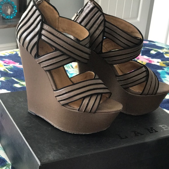 L.A.M.B Platform Wedges - Picture 2 of 4