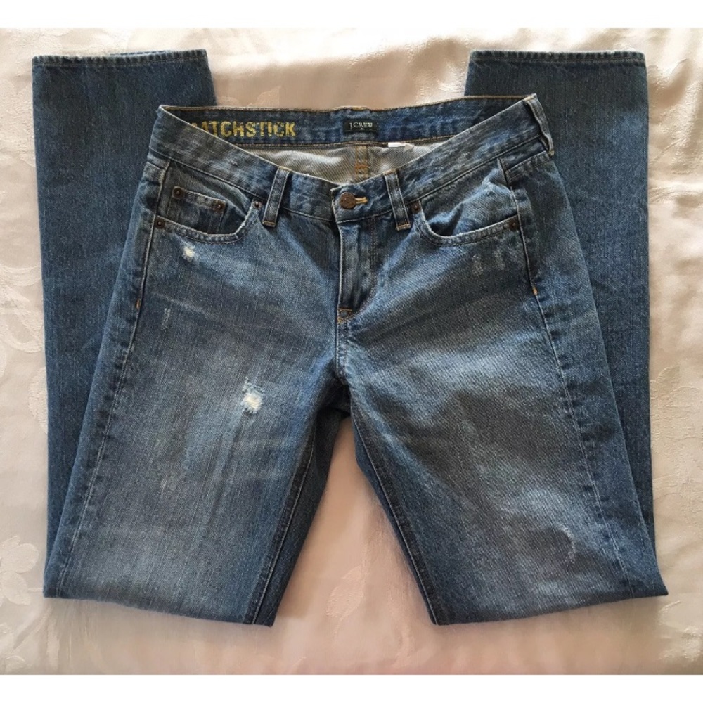Matchstick Distressed Classic Rise Jeans