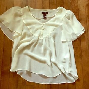 H&m sheer white blouse