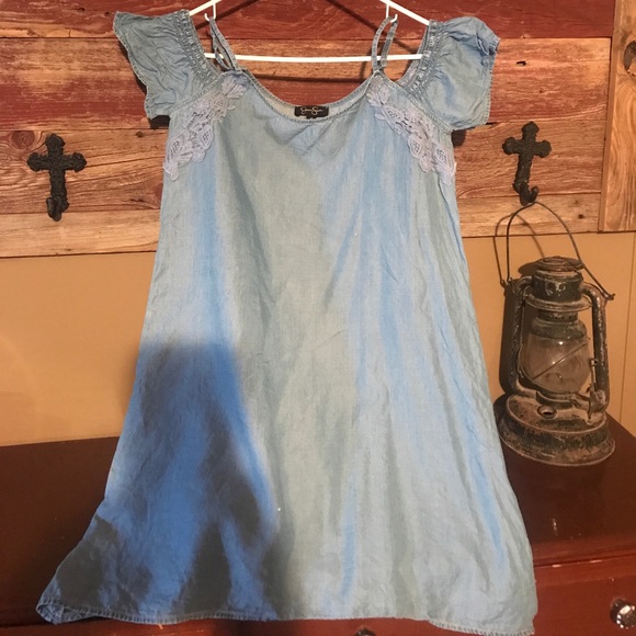 Jessica Simpson Dresses & Skirts - Denim Jessica Simpson dress worn once