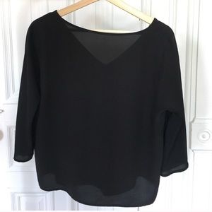 Madewell Black XS Silk Blouse