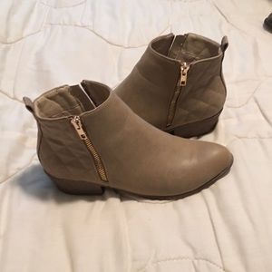 Taupe ankle bootie