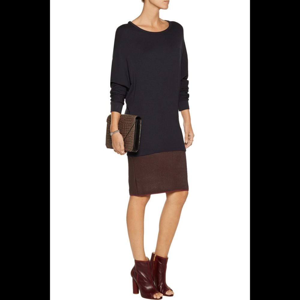 Maje Leather Jersey Dress 3