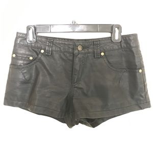 Free People vegan leather shorts