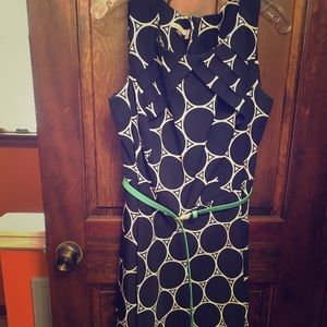 Dress Barn Navy and White Dress