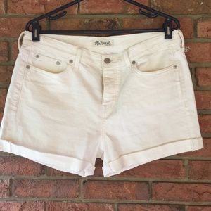 Madewell White Denim Shorts