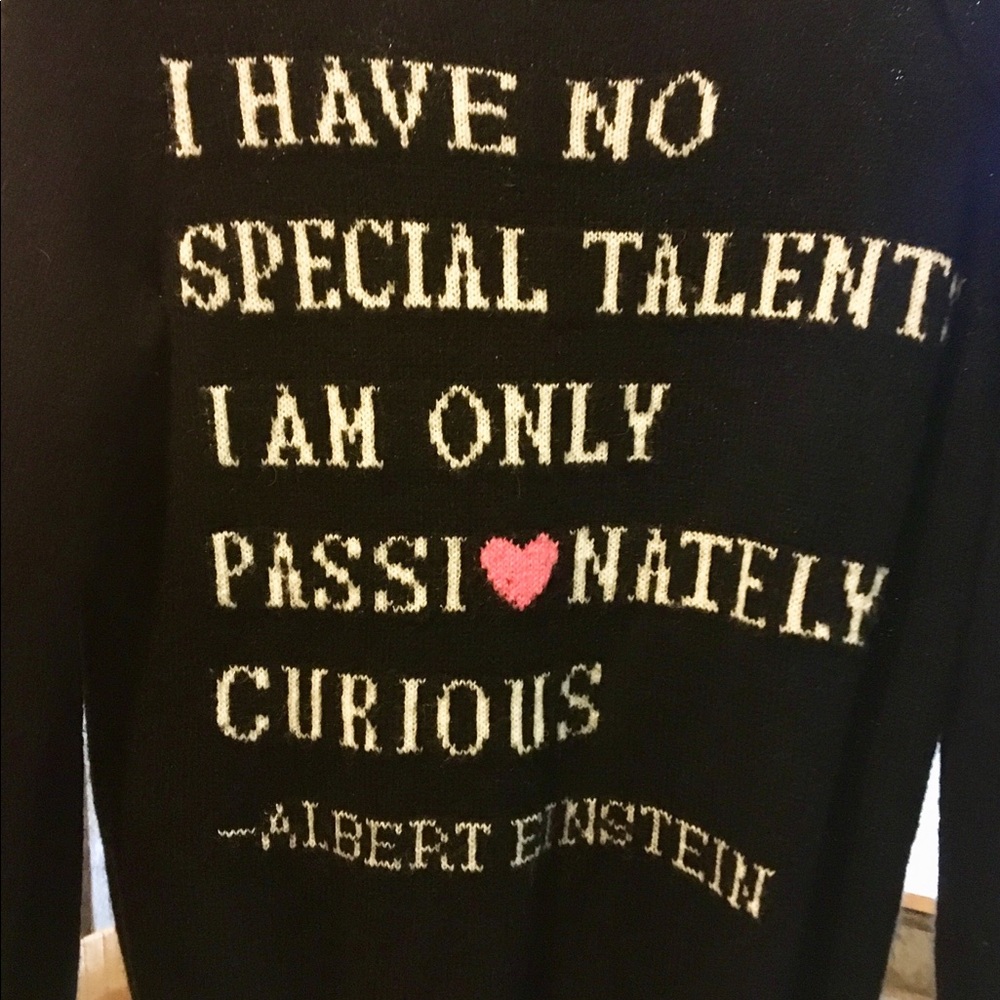 Einstein Quote Sweater size Small